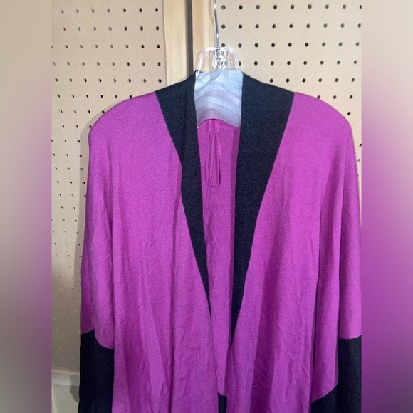 Purple & Black Shawl Sweater one‎ size - Picture 3 of 8